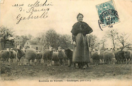 Coulanges * Environs De Vierzon * Près Lury * Femme Du Pays , Bergère Troupeau * Villageois - Otros & Sin Clasificación