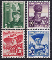 MiNr. 359 - 362 Schweiz1939, 1. Dez. „Pro Juventute“: Hans Herzog  Frauentrachten (VI) - Postfrisch/**/MNH - Unused Stamps