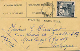 BELGISCH CONGO  - CENSURE CONGO BELGE  - TO GAND  BELGIQUE - Storia Postale