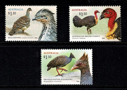 Australia 2022 Megapodes - Birds Set Of 3 MNH - - Nuovi