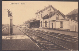 CPA -  Belgique, LICHTERVELDE, Statie / La Gare - Lichtervelde