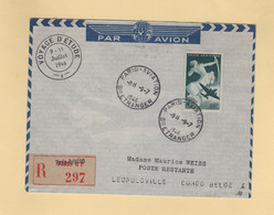 Voyage D Etude - 9 Juillet 1946 - Vol Paris Leoppldville - Congo Belge - 1960-.... Storia Postale