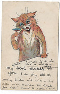 Postcard, LOUIS WAIN, Drunken Cat, 1904. - Wain, Louis