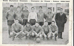 CHOLET. -  Carte Publicitaire - Stade Olympique Choletais - Champion De L'Ouest - Saison 1956 - 1957 - Cholet