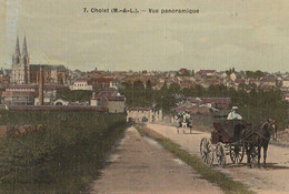 CHOLET. - Vue Panoramique. Belle Carte Toilée - Cholet