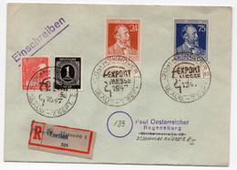 A7274) Kontrollrat R-Brief Vom Messe-Postamt Hannover-Laatzen 18.08.47 - Zona AAS