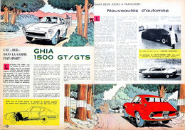 Article Papier 2 Pages FIAT GHIA SPORT 1500 GT GTS SALON FRANCFORT 1963 37 TLP1078539 - Zonder Classificatie