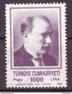 Turquie 1990 - Oblitéré - Mustafa Kemal Atatürk - Michel Nr. 2905 (tur398) - Gebraucht