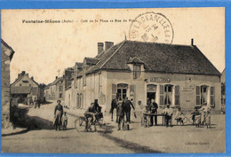 10 -  Aube - Fontaine Macon - Cafe De La Place Et Rue Du Pont (N8598) - Autres & Non Classés