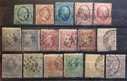 NEDERLAND PAYS BAS NETHERLANDS,  Lot 17 Timbres Dont 1 Neuf Wilhelm III Avec Nuances Variétés Format... Cote 210 Euros - Sonstige & Ohne Zuordnung