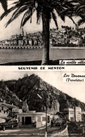 Souvenir De Menton - Multivues (La Vieille Ville, Les Douanes, Frontière) Edition L. Larcan - Souvenir De...