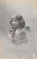 CPA Fantaisie Portrait Jolie Fille Fillette Enfant French Child Ange Angel - Anges