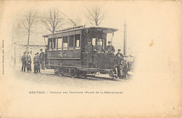 CPA 08 MEZIERES VOITURE DES TRAMWAYS PLACE DE LA REPUBLIQUE (TRAIN - Other & Unclassified