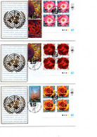 FLEURS 2009      3 X  ENVELOPPES  1er JOUR - Storia Postale