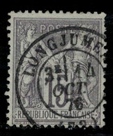 Yvert N° 66 SAGE 15 C. N SOUS B - OBLITÉRÉ LONGJUMEAU - 1876-1878 Sage (Type I)
