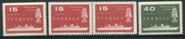 SWEDEN 1958 North Atlantic Sea Mail MNH / **  Michel 436-37 - Unused Stamps