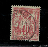 Yvert N° 70 SAGE 40 C. ROUGE- ORANGE - N SOUS B - - 1876-1878 Sage (Type I)