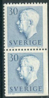 SWEDEN 1957 King Gustav VI Adolf 30 Öre Pair Imperforate At Right MNH / **  Michel 427 Dr/Eru - Ungebraucht