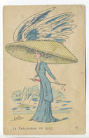 CPA Humour Illustrateur VINDIER - La Parisienne En 1909 - Immense Chapeau Ailes De Cygne - Otros & Sin Clasificación
