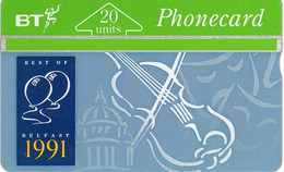 ENGLAND : BTC039/0 20u+40u Belfast Music Festival (violon) ( Batch: 106F16859) MINT - BT Allgemeine