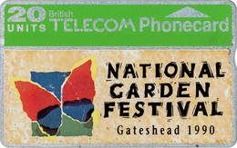 ENGLAND : BTC014 GATESHEAD GARDEN FEST. 20 U ( Batch: 021G01356) MINT - BT Edición General