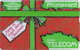 ENGLAND : BTC010A 40U Chistmas 1988 (inv Ctrl) ( Batch: 810C12234 (I)) USED - BT Edición General