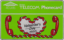 ENGLAND : BTC005 VALENTINE'S DAY 1988 ( Batch: 752B26434) MINT - BT General Issues