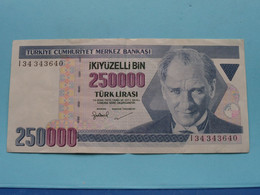 250000 Lirasi 1970 - IKIYÜZELLI BIN TURK LIRASI - 34343640 ( For Grade, Please See Photo ) Used / XF ! - Turquia