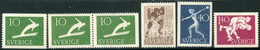 SWEDEN 1953 Sports Union MNH / **.  Michel 379-82 + 379Dl/Dr - Ongebruikt