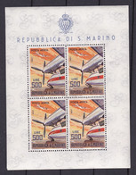 1965 San Marino Saint Marin 500 LIRE AEREO Foglietto MNH** Posta Aerea, Airmail Souvenir Sheet - Blocchi & Foglietti