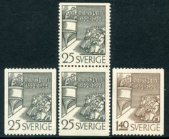 SWEDEN 1952 Petri 400th  Death Anniversary MNH / **.  Michel 367-78 - Ungebraucht