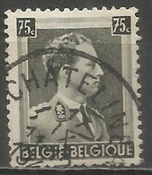 Belgique - Léopold III Col Ouvert N°480 Obl.CHATELINEAU - 1936-1957 Open Kraag