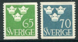 SWEDEN 1949 Definitive: Crowns MNH / **.  Michel 354-55 - Nuovi