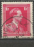 Belgique - Léopold III Col Ouvert N°428 Obl. SIGNEULX - 1936-1957 Open Kraag