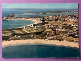 29  CPSM   PLOUGUERNEAU-LILIA    Vue Aérienne    Plage De St-Cava     Bon état - Plouguerneau