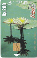 TARJETA CON CHIP DE SRY LANKA DE Rs.200 DE TRITEL DE UNA FLOR DE LOTTO (FLOWER) - Sri Lanka (Ceilán)