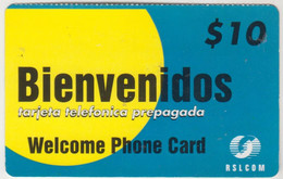 DOMINICAN REPUBLIC - Bienvenidos, RSLCom Prepaid Card 10$, Used - Dominicaine