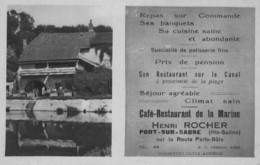 PORT-sur-SAONE - Café-Restaurant De La Marine - Henri Rocher - Sur La Route Paris-Bâle - Port-sur-Saône