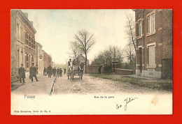 Fosses La Ville : CP De L'Ancienne Rue De La Gare En 1905, Très Animée , Série 91 N°9 - Fosses-la-Ville