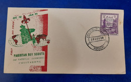 1958 PAKISTAN FDC 2ND NATIONAL JAMBOREE CHITTAGONG BOY SCOUT LOT J - Covers & Documents