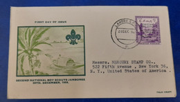 1958 PAKISTAN TO USA USED COVER FDC WITH SCOUT STAMP - Covers & Documents