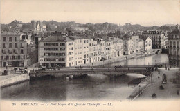 CPA Animée - BAYONNE - Le Pont Mayou Et Le Quai De L'Entrepôt - Fleuve - Chevaux - Bayonne