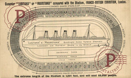 RMS LUSITANIA AND MAURETANIA  COMPARED WITH THE STADIUM FRANCO BRITISH EXHIBITION LONDON  Cunard Line WHITE STAR LINER - Steamers