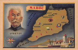 Maroc - Maréchal Lyautey - Carte Géographique Du Protectorat - Ed. Moullot - Otros & Sin Clasificación