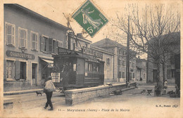 CPA 69 MEYZIEU PLACE DE LA MAIRIE (tramway Cpa Rare - Otros & Sin Clasificación