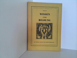 Wissen Und Bildung. Band IV - Glossaries