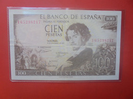 ESPAGNE 100 PESETAS 1965 Belle Qualité Circuler (L.5) - 100 Pesetas