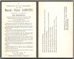 Bidprentje Kortrijk - Carrette Marcel Victor (1890-1951) - Devotieprenten