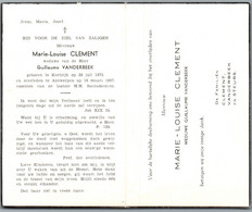 Bidprentje Kortrijk - Clement Marie Louise (1873-1957) - Devotieprenten
