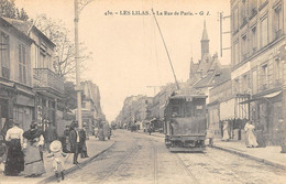 CPA 93 LES LILAS LA RUE DE PARIS (TRAMWAY - Otros & Sin Clasificación